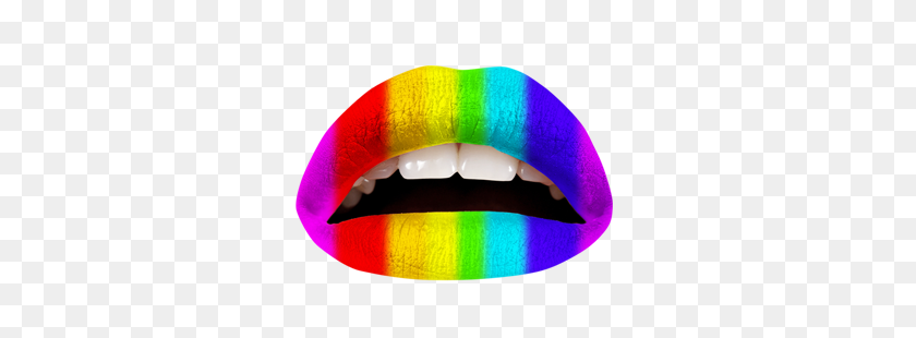 352x250 The Rainbow Violent Lips - Lips PNG