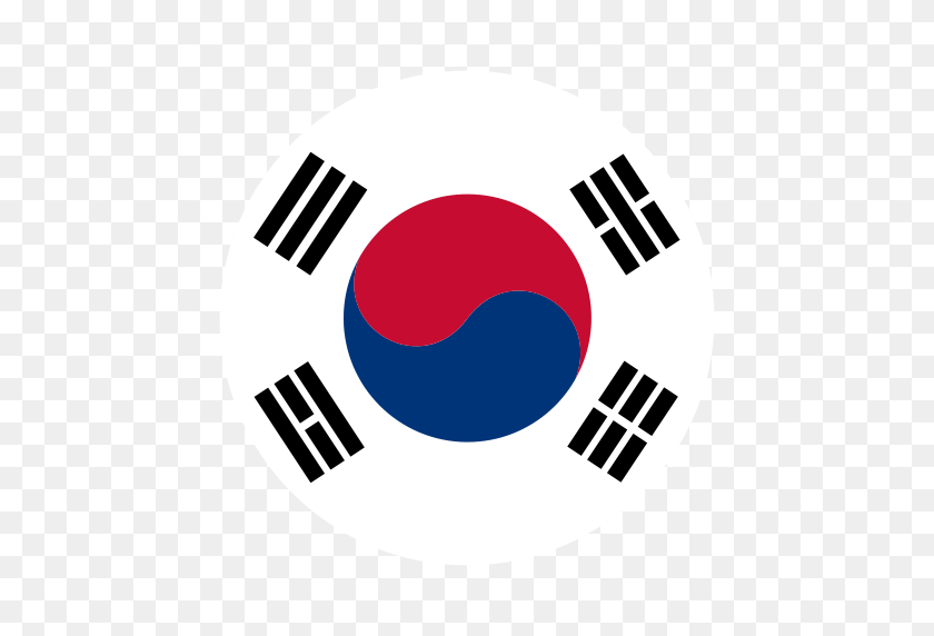 512x512 The Republic Of Korea, Flat, National Flag Icon With Png - Korea Flag PNG