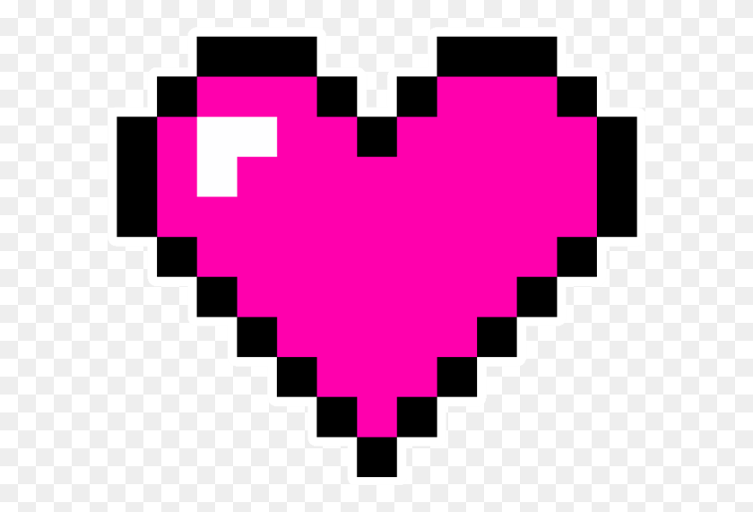 600x511 The Shadow Heart, Stickers - 8 Bit Heart PNG