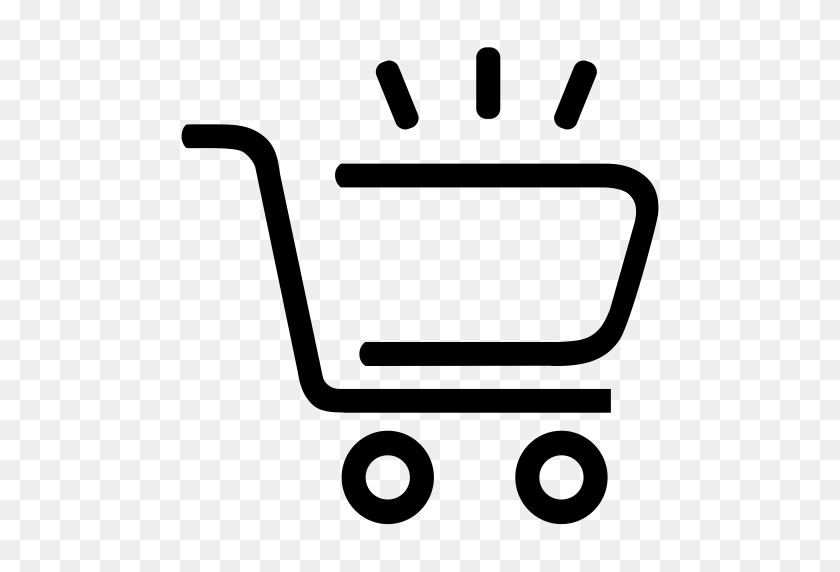 512x512 The Shopping Cart Is Empty, Commerce, Cart Icon With Png - Grocery Cart Clipart