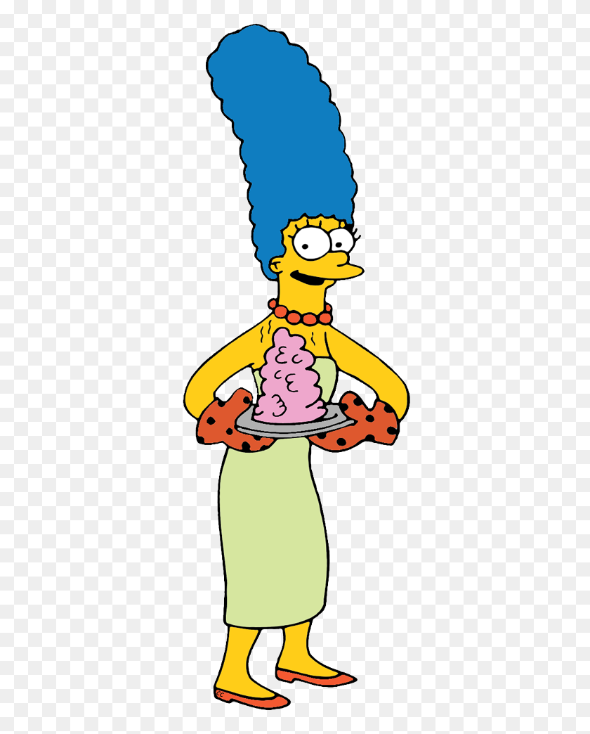 336x984 Los Simpsons Clipart Clipart De Dibujos Animados - Marge Simpson Png