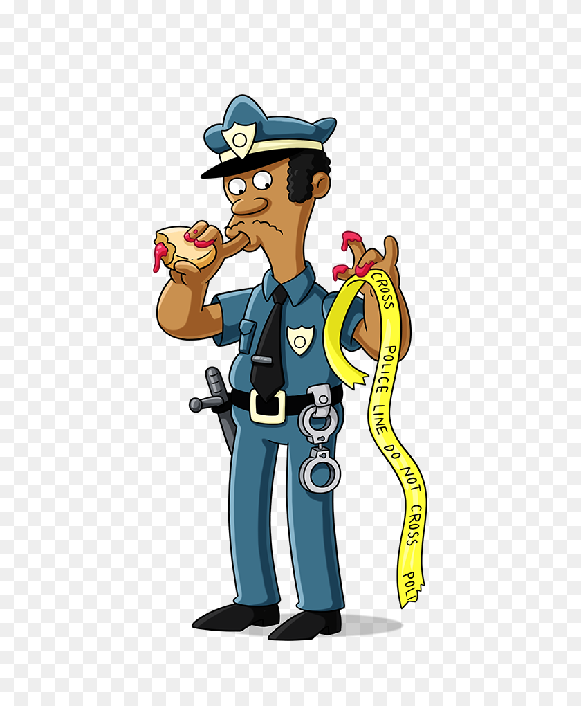 550x960 Офицер Полиции Симпсоны - Изысканный Клипарт