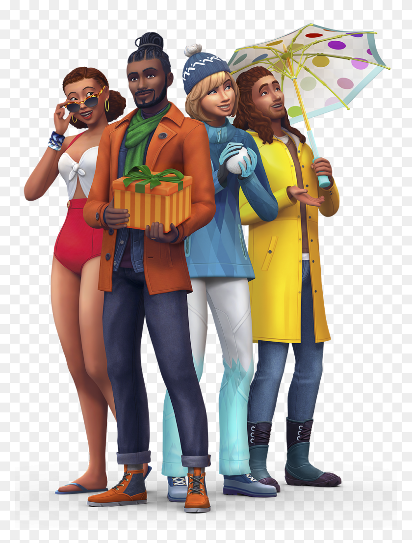 1000x1342 The Sims Seasons Official Logo, Box Art And Renders Simsvip - Sims 4 PNG