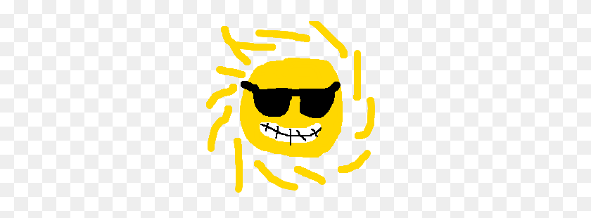 300x250 The Sun Wearing Sunglasses - Happy Sun PNG