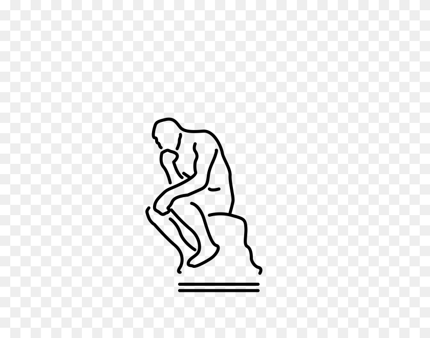 The Thinker Rubber Stamp Stampmore - The Thinker PNG