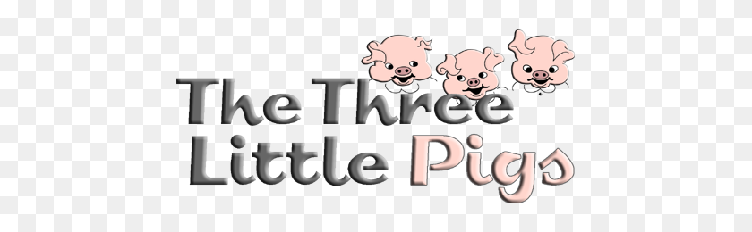 450x200 The Three Little Pigs - 3 Little Pigs Clipart