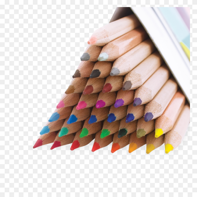 800x800 The Triangle Colored Pencils - Colored Pencil PNG