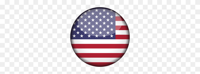 250x250 The United States Flag Icon - Waving American Flag PNG