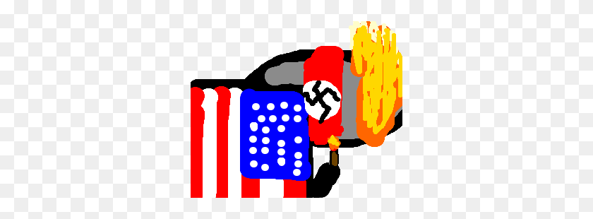 300x250 Флаг Сша Горит Рисунок Нацистского Дирижабля - Нацистский Флаг Клипарт