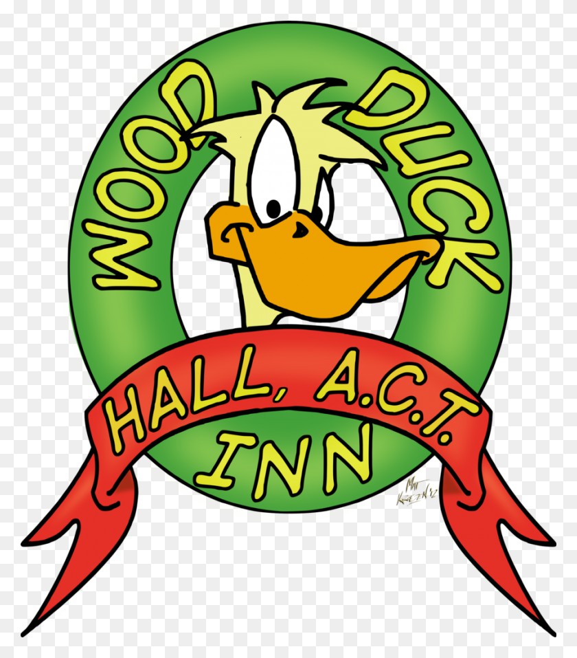 900x1035 Логотип The Wood Duck Inn - Клипарт С Деревянной Уткой