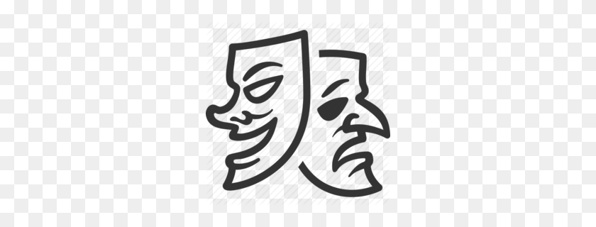 260x260 Theater Faces Clipart - Performing Arts Clipart