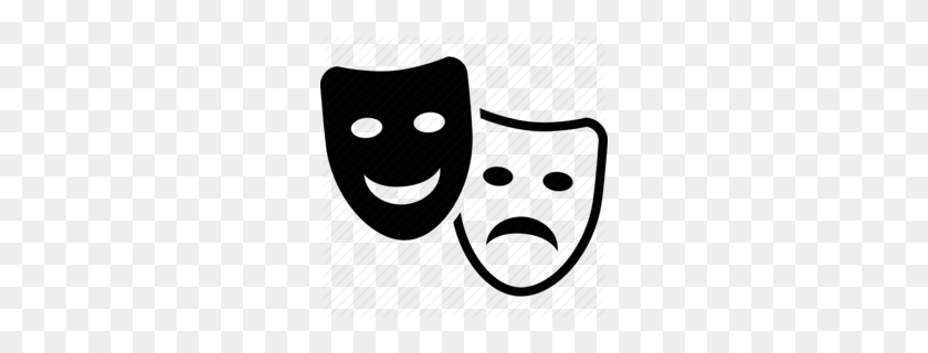 260x260 Theater Faces Clipart - Theatre Clipart Black And White