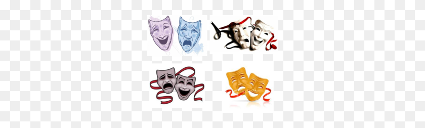 260x193 Theater Masks Clipart - Theatre Mask PNG