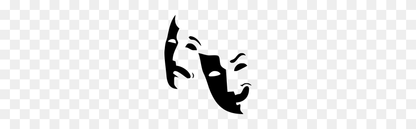 176x200 Theater Masks Logo Vector - Theatre Masks Clip Art