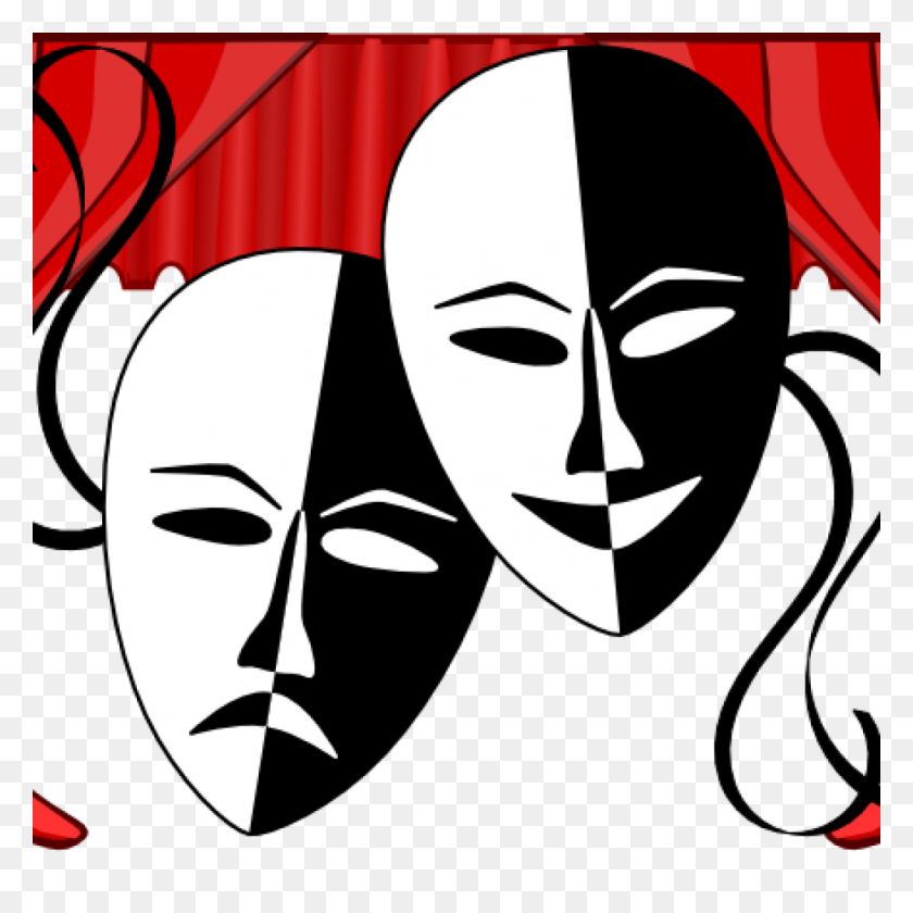 1024x1024 Theatre Clipart Mask - Theatre Mask PNG