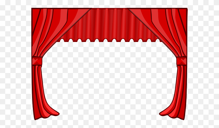 600x431 Theatre Curtains Clip Art - Red Curtain Clipart