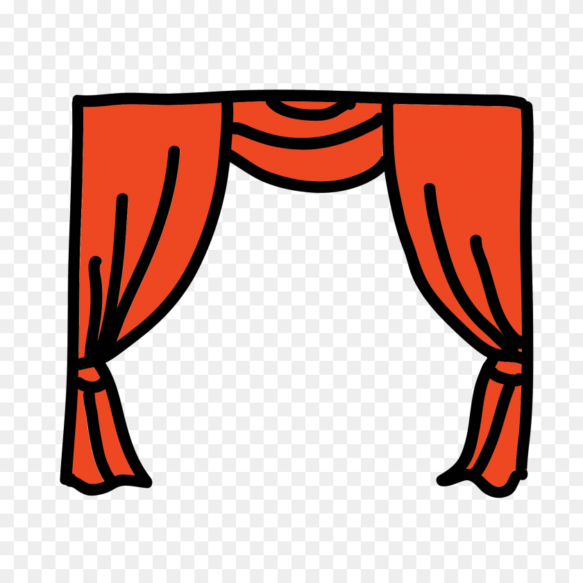 1600x1600 Theatre Curtan - Red Curtain PNG