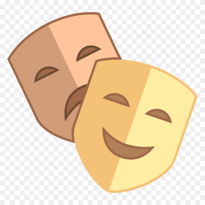 1600x1600 Theatre Mask Icon - Theatre Mask PNG