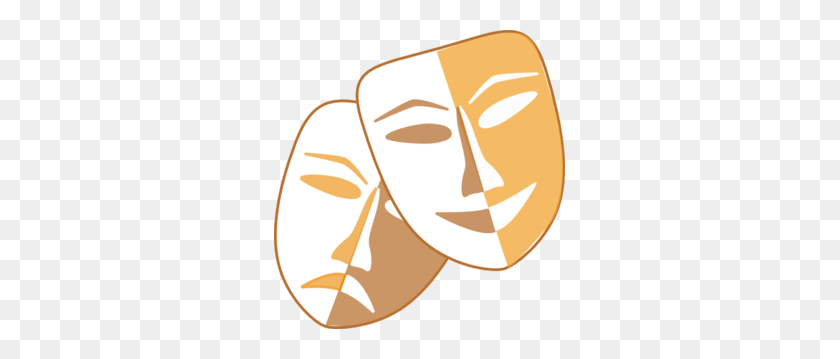 291x299 Theatre Masks Clip Art - Theatre Mask PNG