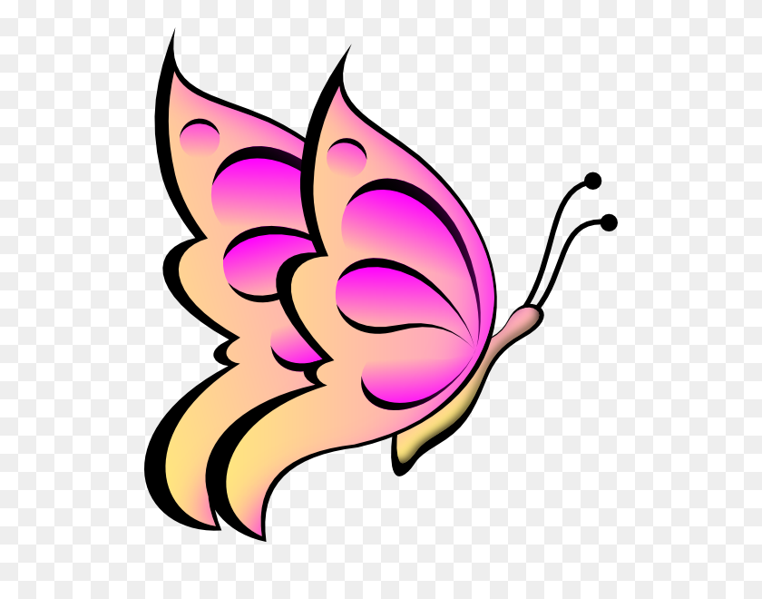 522x600 There Are Coloring Pages And Clip Art And All Sorts Of Depictions - Cartoon Butterfly Clipart