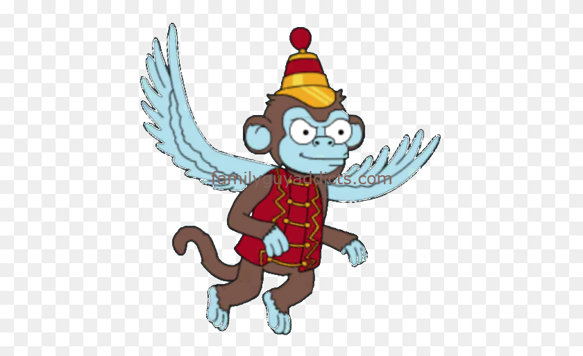 437x454 No Hay Lugar Como Quahog Flying Monkeys Family Guy Adictos - Flying Monkey Clipart