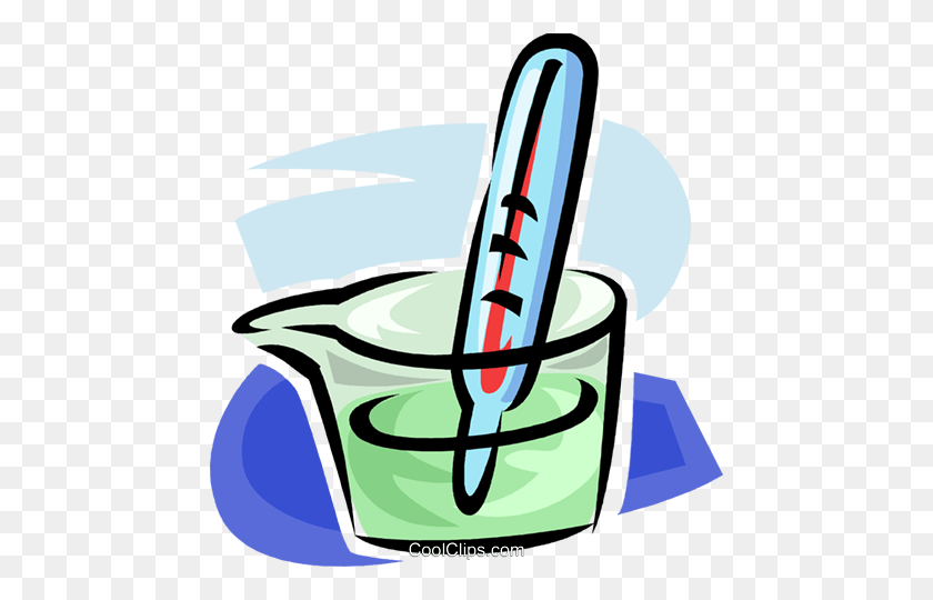 462x480 Thermometer In A Dish Of Liquid Royalty Free Vector Clip Art - Thermometer Clipart PNG