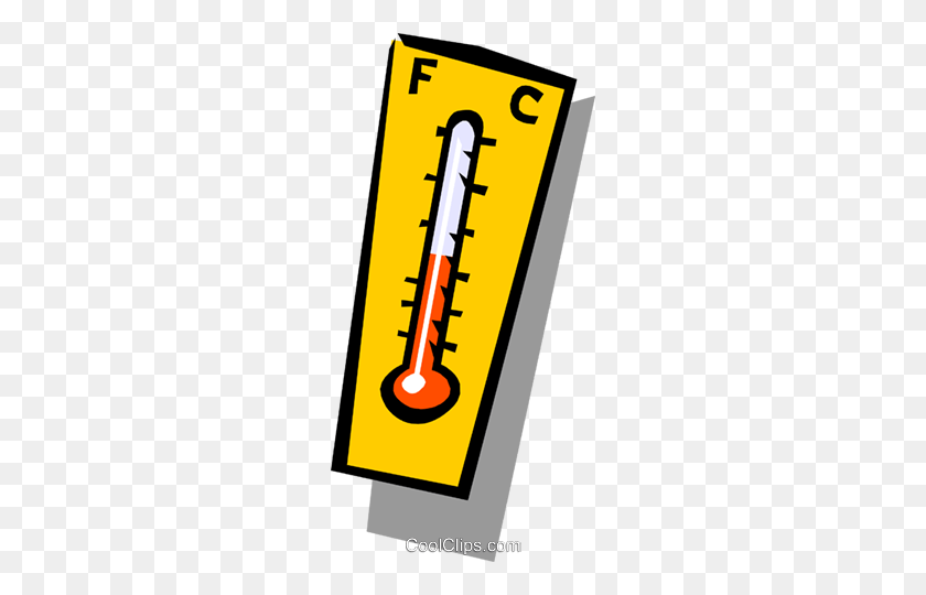 240x480 Thermometer Royalty Free Vector Clip Art Illustration - Reed Clipart