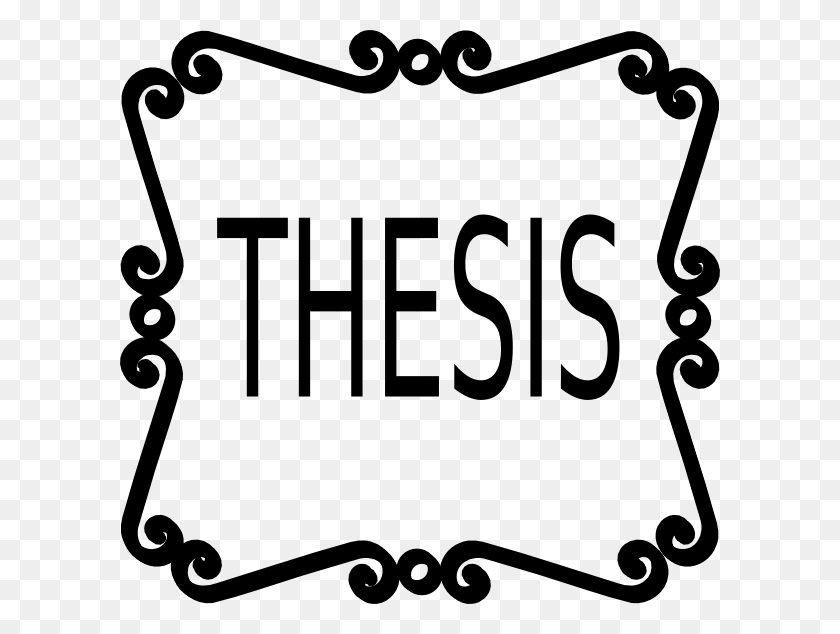 600x574 Thesis With Scrollwork Border Clip Art - Parchment Paper Clipart