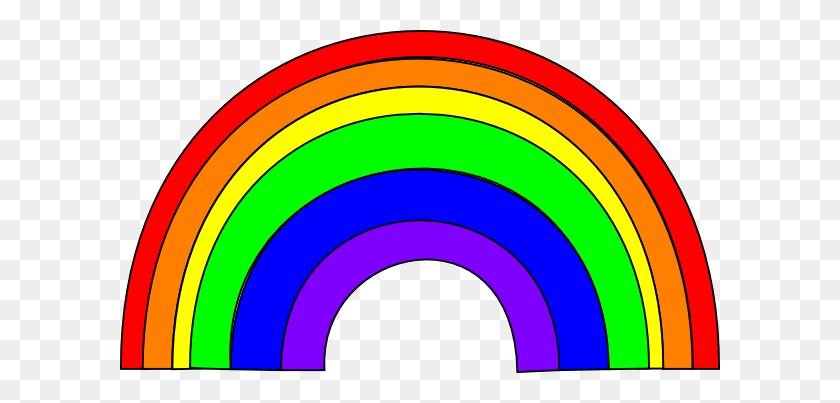 600x343 Thicker Rainbow Clip Arts Download - Rainbow Clipart Image