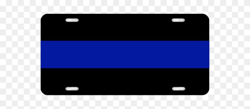 600x309 Thin Blue Line License Plate Tactical Front Liner - Thin Blue Line PNG