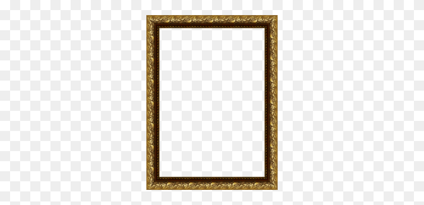 260x347 Thin Gold Frame Clipart - Royal Frame PNG