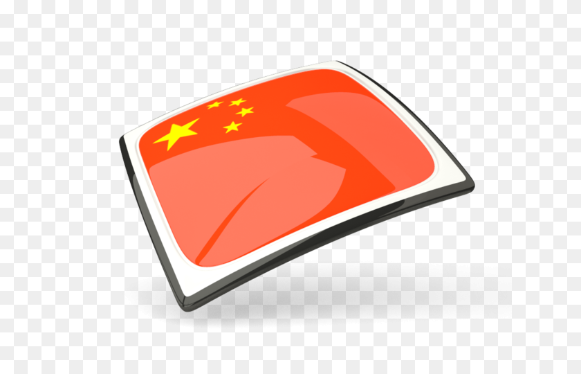 640x480 Delgado Cuadrado Icono De La Ilustración De La Bandera De China - Bandera China Png