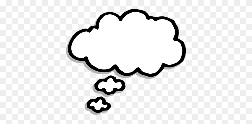 400x354 Think Cloud Cliparts - To Think Clipart