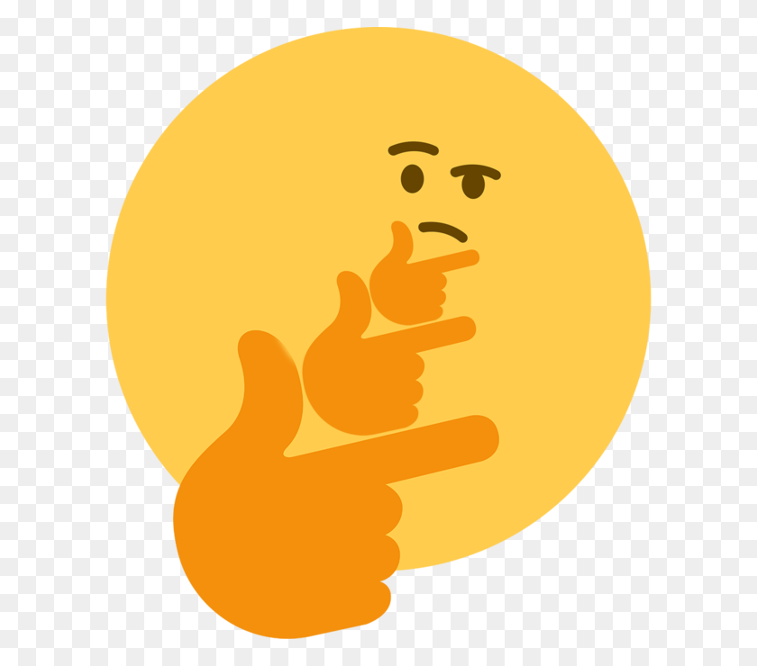 680x680 Thinkception Thinking Face Emoji Know Your Meme - Thonk PNG