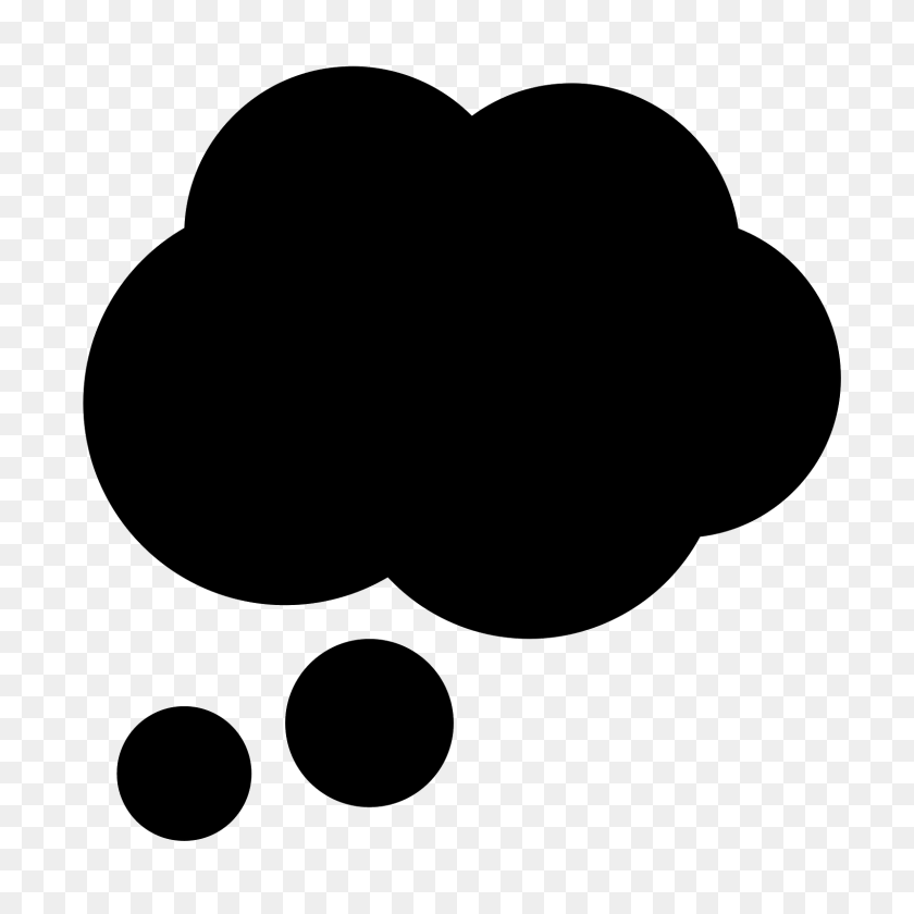 1600x1600 Thinking Bubble Filled Icon - Thinking Bubble PNG