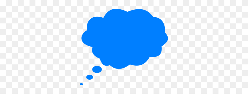 299x261 Thinking Bubble Without Shadow Blue Png, Clip Art For Web - Thinking Of You Clipart