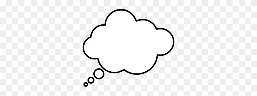 300x255 Thinking Cloud Clipart Black And White - Student Thinking Clipart Black And White