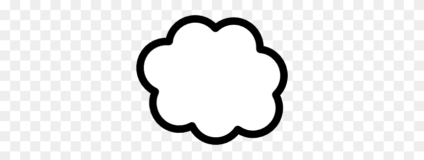 300x257 Thinking Cloud Clipart Black And White - Thinking Cloud Clipart