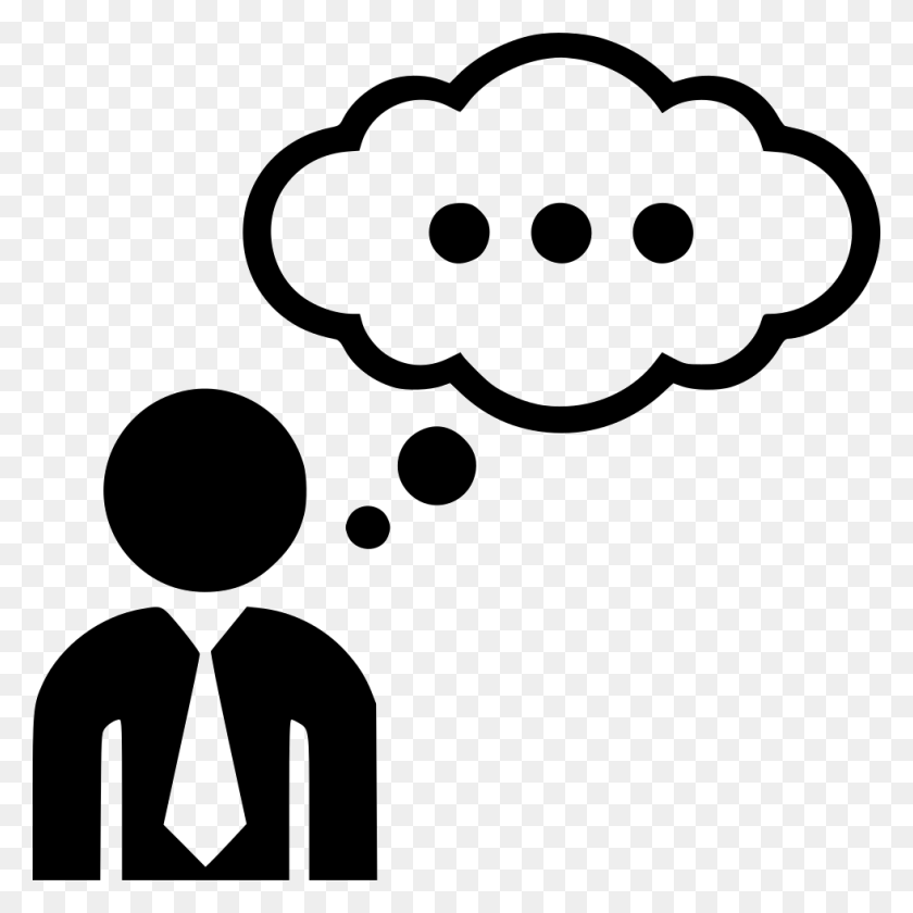 980x980 Thinking Executive Man Png Icon Free Download - Thinking PNG