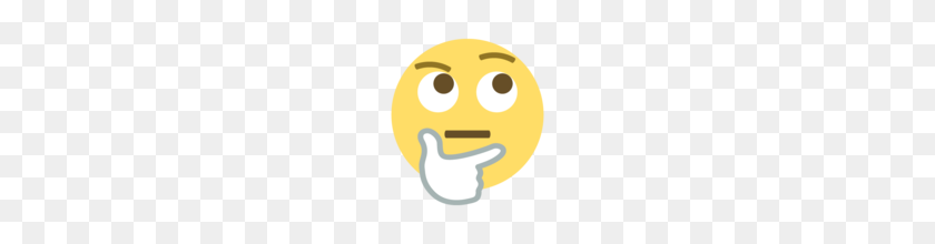 160x160 Thinking Face Emoji On Emojione - Thinking Face Emoji PNG
