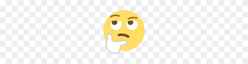 160x160 Thinking Face Emoji On Emojione - Thinking Face Emoji PNG