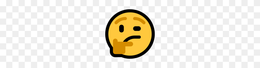 160x160 Thinking Face Emoji En Microsoft Windows Anniversary Update - Thinking Face Emoji Png