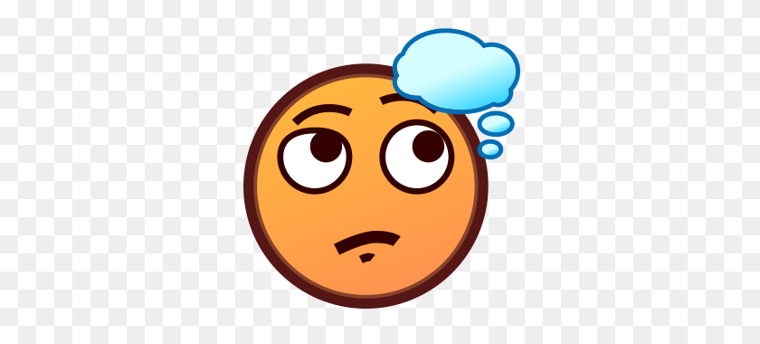 320x320 Thinking Face Emojidex - Thinking Emoji Clipart