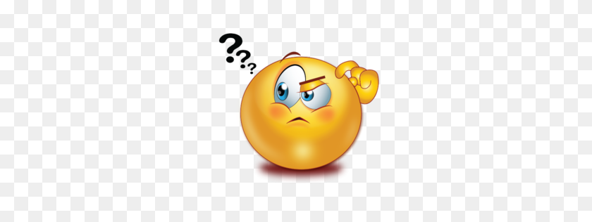 256x256 Pensando En La Cara Con El Signo De Interrogación Emoji - Pregunta Emoji Png