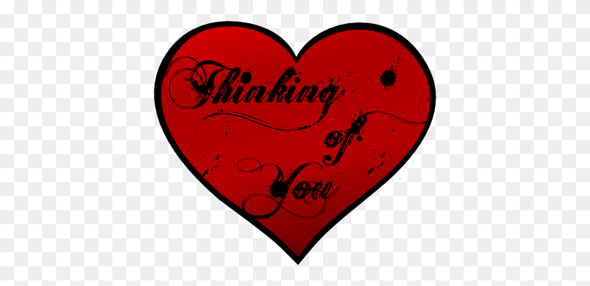402x348 Thinking Heart Cliparts - Thinking Of You Clipart