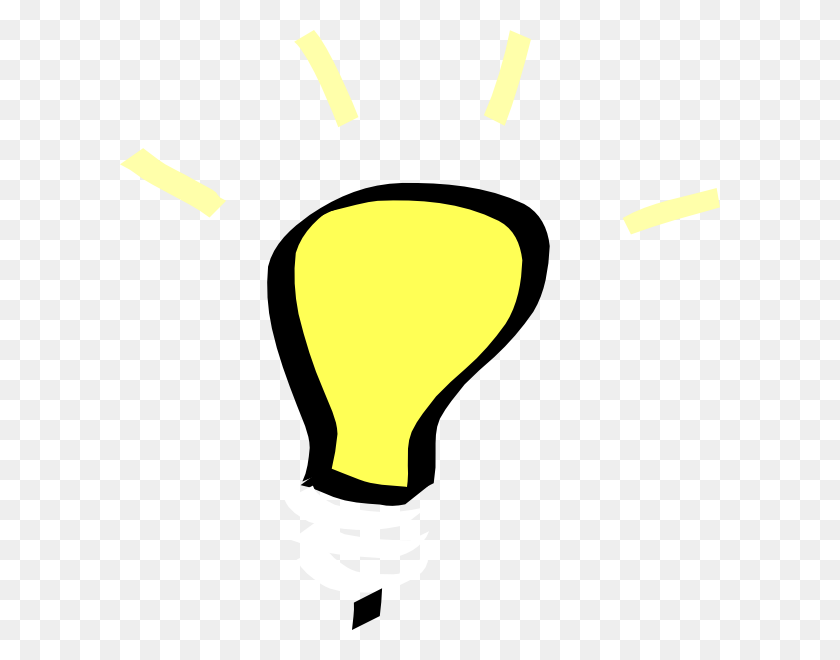 600x600 Thinking Light Bulb Clip Art - Light Bulb Idea Clipart