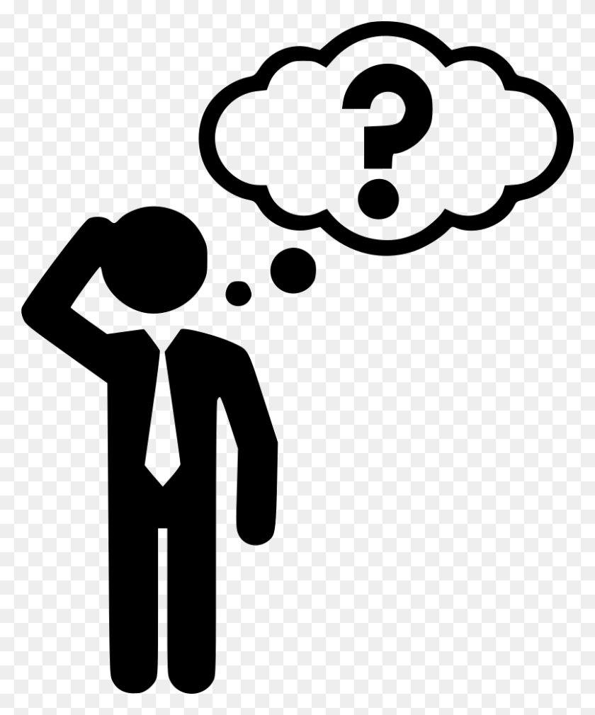 804x980 Thinking Thinker Cuestion Answer Png Icon Free Download - Thinking Icon PNG