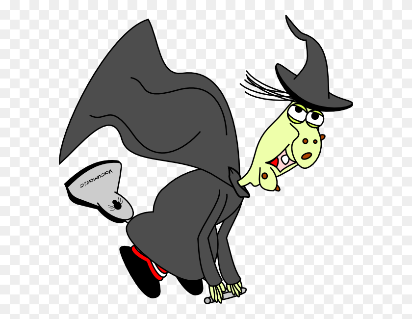 600x590 This Funny Clip Art Of A Witch - Cute Witch Clipart