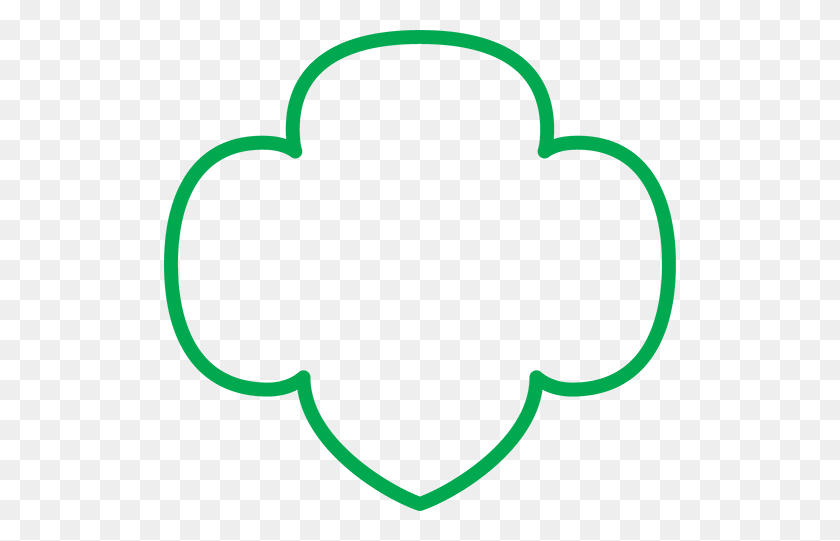 512x481 This Gs Trefoil Was Used On Our Kaper Chart Girl Scouts - Girl Scout Logo Clip Art