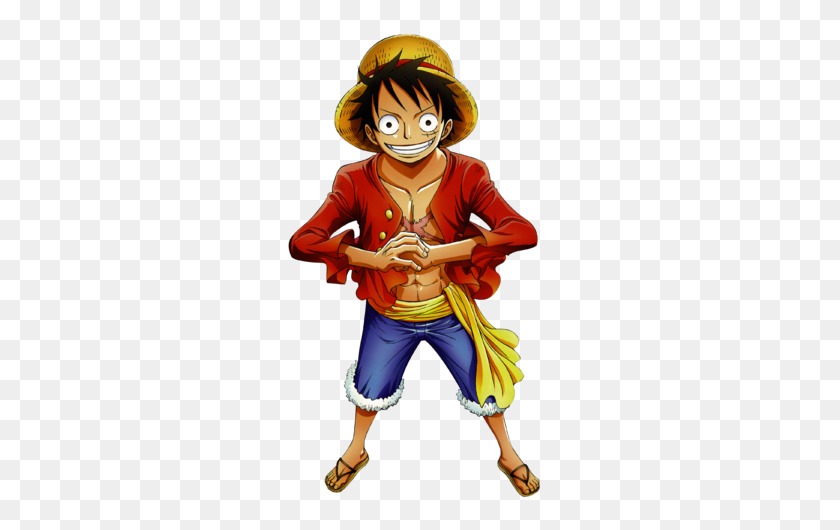 266x470 Esta Imagen Es El Feliz Luffy De La Historieta Japonesa De One Piece - Luffy Png